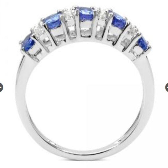 Designer Sterling Silver 1.25 CTW Tanzanite Size 7 Ring - Picture 3 of 3